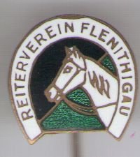 reiterverein Flenitgau emaille paarden speldje ( D_032 )