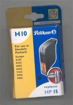 Pelikan H10 inkt cartridge voor gebruik als HP 15 zwart - 1