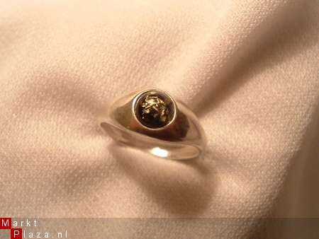 Zilveren ring UNISEX Barnsteen - 1