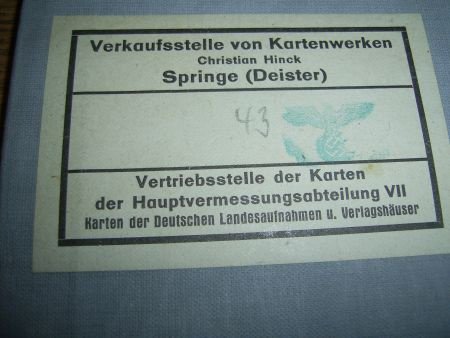 Duitse stafkaart Wo2 op linnen - 1