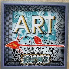 Zentangle kaart 01: Art Journey (Kleur)