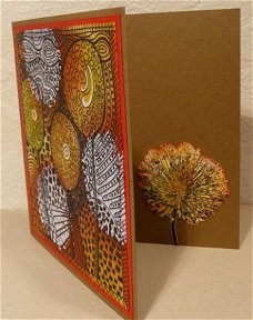 Zentangle kaart 05: Bomen (Kleur)