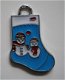 bedeltje/charm emaille :kerstsok blauw - 26x17 mm (nog12 st) - 1 - Thumbnail