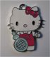 bedeltje/charm emaille :hello kitty tennis rose - 20x27 mm - 1 - Thumbnail