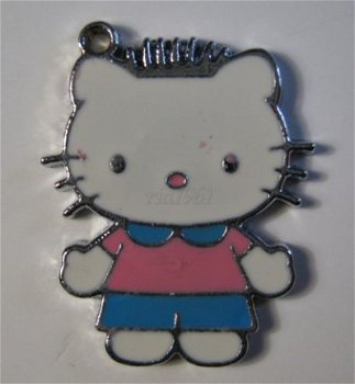 bedeltje/charm emaille :hello kitty boy rose trui- 20x25 mm - 1