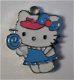 bedeltje/charm emaille :hello kitty +lollie blauw -20x17mm - 1 - Thumbnail