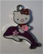 bedeltje/charm emaille :hello kitty +dolfijn paars -27x21 mm - 1 - Thumbnail