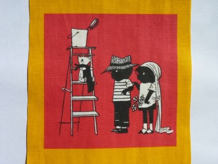 ** Quilt block / knutsellapje Jip & Janneke (G4) - nr. 1