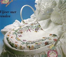 borduurpatroon 7212 sprei met vijver met eenden