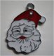 bedeltje/charm emaille :kerstmanhoofd - 34x27 mm (nog 12) - 1 - Thumbnail