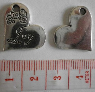 Love : Bedel hart joy 21 x 18 mm. - 1