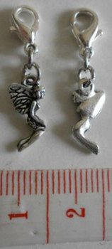 Sprookjes : Charm elfje mini 14 x 06 mm. - 1