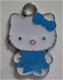 bedeltje/charm emaille:kitty met ster blauw -25x17 mm(nog 6) - 1 - Thumbnail