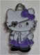 bedeltje/charm emaille:kitty piraat paars -27x18 mm (nog 6 ) - 1 - Thumbnail