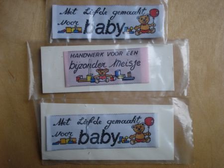 nostalgische labels met handwerk voor een bijzonder meisje - 1