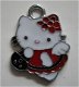 bedeltje/charm emaille:kitty met mandje rood - 24x18(nog 12) - 1 - Thumbnail