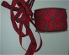 Rood-groen band met tartan-ruit. - 1 - Thumbnail