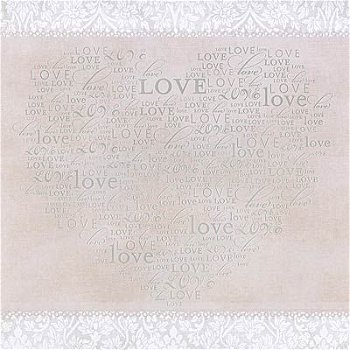 NIEUW vel metallic papier Formal Affair NR 9 Love Heart DCWV - 1