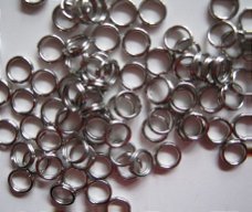 splitringetjes nikkel - 5 mm : 50 voor 0,35