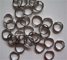 splitringetjes nikkel - 6 mm : 50 voor 0,50