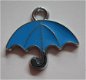 bedeltje/charm emaille:paraplu blauw - 21x19 mm (nog 6 st.) - 1 - Thumbnail