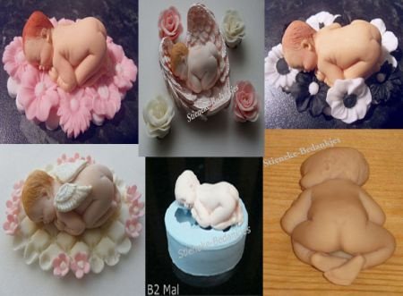 Siliconen Mal Baby Gietvorm Cupcakes Marsepein Fondant Fimo - 2