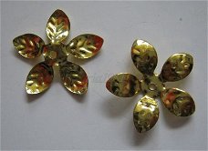 bead caps K(gold plated) 15 mm: 10 voor 0,75