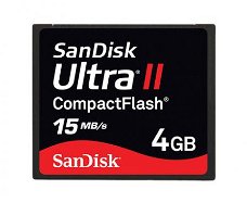 Sandisk CompactFlash Ultra-II - 4.0GB, Nieuw, €39.95