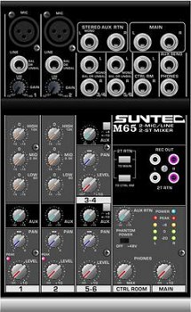 Suntec Audio M65, 2 Mic-Line - 2 Stereo Line Compacte Mixer, - 1