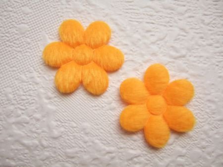 Bont bloem ~ 3 cm ~ Oranje / geel - 1