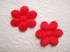 Bont bloem ~ 3 cm ~ Rood