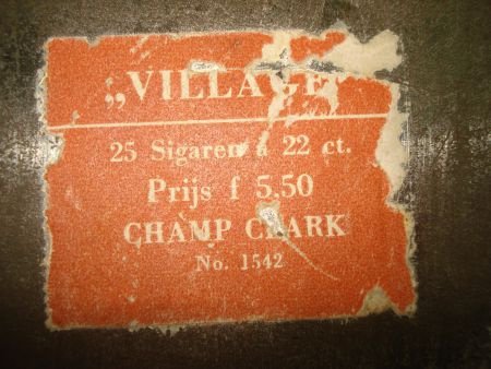oud engels sigarenblik Village Champ Clark no 1542 18 cm - 1