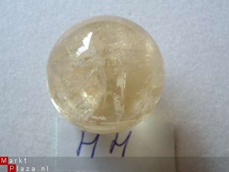 Handgslepen, Orange CHAMPAGNE-KLEUR Calciet-bol HH uit China - 1