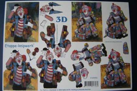 nr.155 3d knipvel Clowns - 1