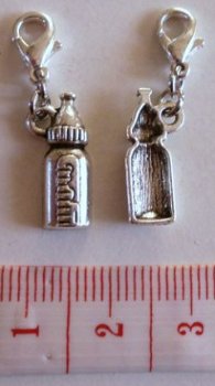 Baby : Charm zuigflesje 17 x 07 mm. - 1