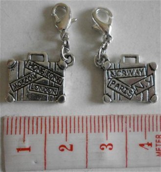 Seizoen : Zomer : Vakantie : Charm koffer 14 x 12 mm. - 1