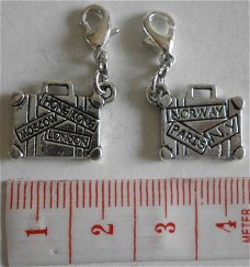 Seizoen : Zomer : Vakantie : Charm koffer 14 x 12 mm.