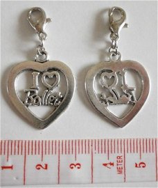 Sport : Ballet : Charm i love ballet 25 x 21 mm.