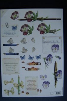 nr.3019  Knipvel  Mattie bloemen / vlinders / potloden