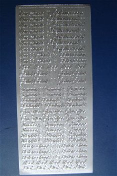 nr.296a Stickervel assortie teksten zilver - 1