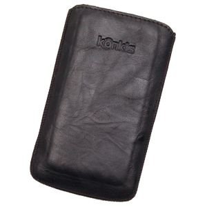 Konkis Premium Genuine Leather Case Washed Black Size M, Nie - 1