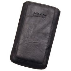 Konkis Premium Genuine Leather Case Washed Black Size M, Nie