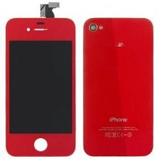 Apple iPhone 4 Display Unit + BackCover Rood, Nieuw, €76