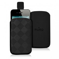 Puro Nabuk Leather Case Apple iPhone 4 4S Black,Nieuw, €19.9