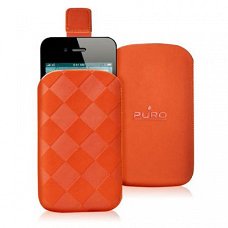 Puro Nabuk Case Apple iPhone 4 4S Orange, Nieuw, €17.5