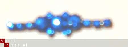 Blauwe broche strass steentjes - 1