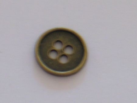 bronze metal button 14 mm - 1