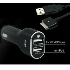 Dexim Dual USB Car Charger for iPad, Nieuw, €25