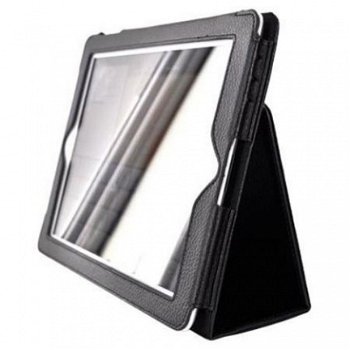 Leather Case Cover with Stand voor iPad 2 en 3 zwart, Nieuw, - 1