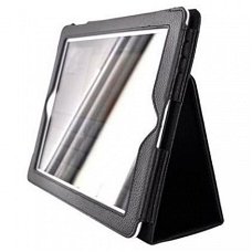 Leather Case Cover with Stand voor iPad 2 en 3 zwart, Nieuw,